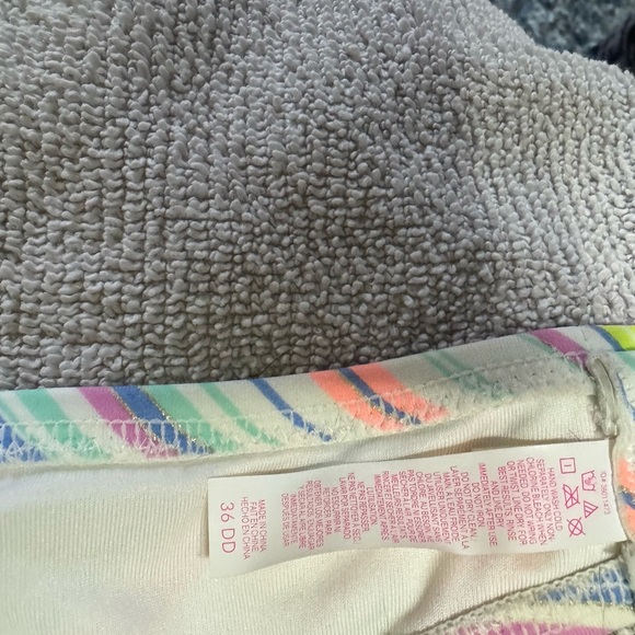 Colorful Striped Bikini Top - Picture 3 of 4